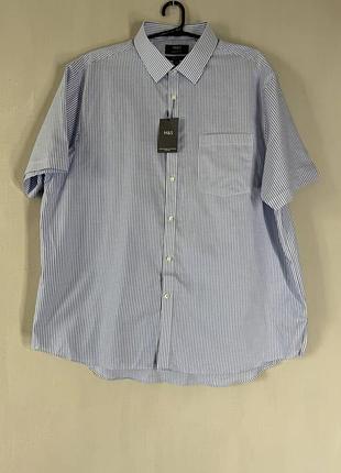 Новая мужская рубашка в полоску m&amp;s (marks &amp; spencer) regular fit 18.5" (3xl/4xl)
