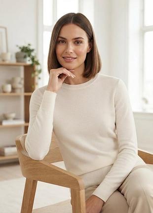 Шерстяной свитер m&amp;s молочного цвета