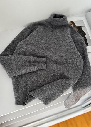 Светр гольф вовняний united colors of benetton сірий 100 % 100 % lana vergine wool