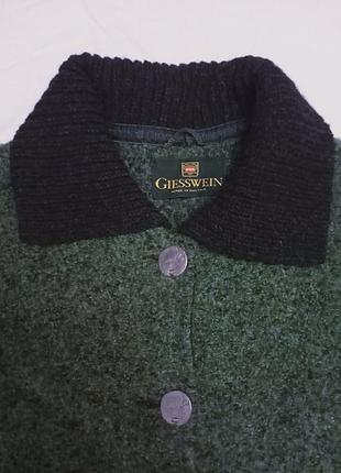 Премиум шерстяной жакет батал кардиган giesswein (встренок). эксклюзивный большой размер 64-66 (4xl-5xl)