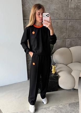 Спортивный костюм hermes с оранжевыми полосками