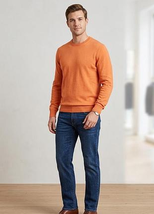 A.w. dunmore яркий оранжевый свитер (xl) pure cotton