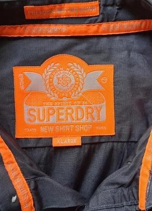 Superdry брендовая хлопковая рубашка.