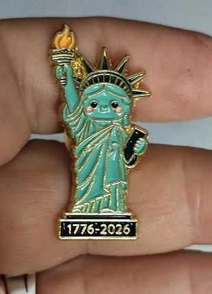 Брошь брошка пин значок металл эмаль статуя свободы америка сша
