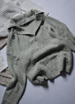 Пильно-бірюзовий фісташковий светрик shein xl