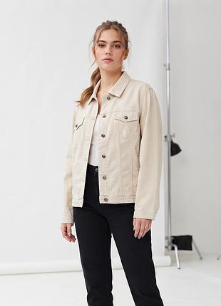 Женский бежевый джинсовый хлопок, размер xl / l-xl
