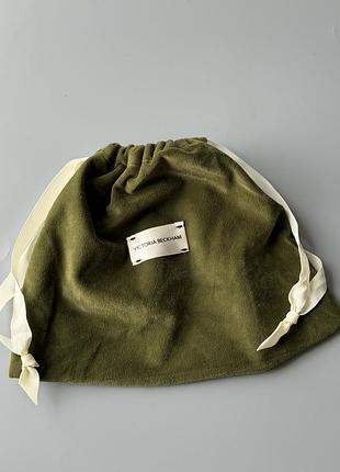 Victoria beckham velvet pouch зелений оксамитовий мішечок подарунковий великий