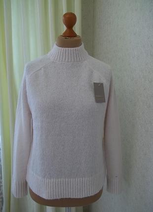 ( м - 46 / 48 р ) river island нежно розовый пушистый свитер кофта полу гольф женский новый