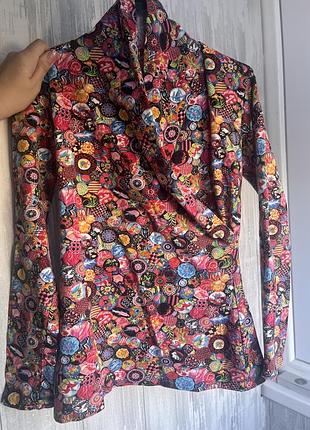 Яскрава вінтажна кофта-кімоно kenzo paris, оригінал, розмір xs (made in france)