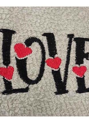 Полотенце 40*70 махровое (однонитка), щу 370 фисташковый / рис эффект / 3202 love тм daisy