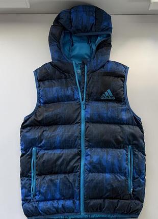 Жилетка для хлопчиків adidas синя з капюшоном