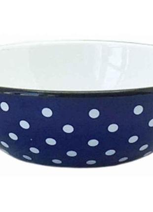 Миска ем. 2,5л /0 синяя полька (i0311) тм idilia