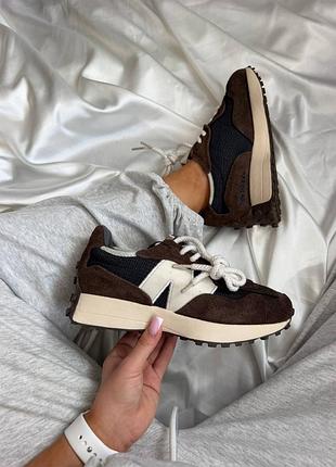 Женские кроссовки new balance 327 brailedпишем earth brown