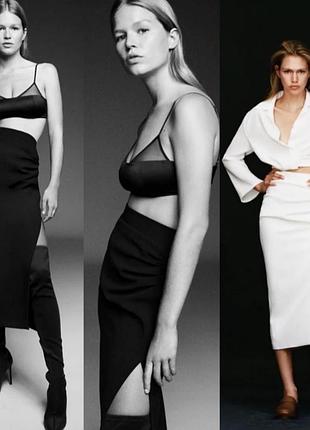 Чорна спідниця від zara, р.s