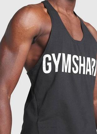 Gymshark power stringer - black/asphalt grey