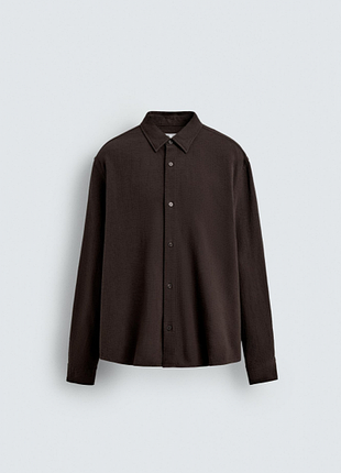 Сорочка zara структурна 7545 340 brown