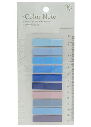 Закладка з лінійкою 2 в 1 "stick notes" р80-2 різнокольорові
