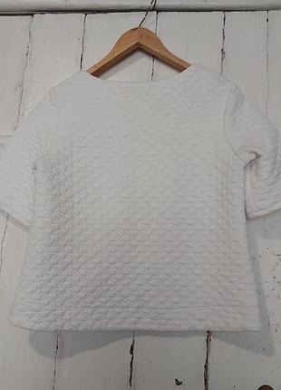 Белая блузка из плотной ткани, футболка белая с круглым воротом, 3xl