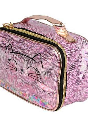 Детская косметичка с принтом "кошка" t21398, 21x13x12 см