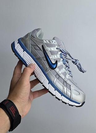 Серебристые кроссовки унисекс nike p-6000 silver blue gore-tex х найк 39
