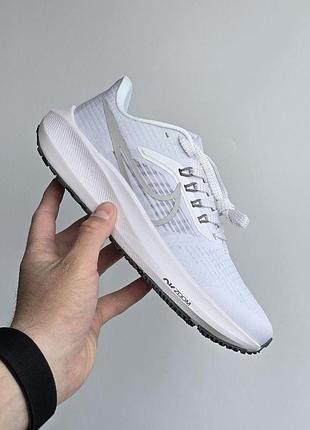 Жіночі білі кросівки nike air zoom pegasus 39 white metallic silver x зум 41