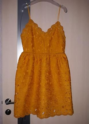 Сукня h&m жовта мереживна