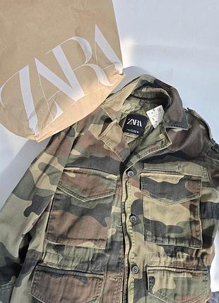 Zara куртка парка с жилеткой в стиле милитари