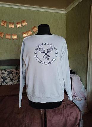 Женский голубой свитшот slazenger с вышивкой (размер l-xl / 42)