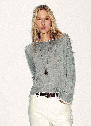Тонкий трикотажний светр від zara