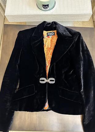 Бархатный жакет d&g dolce & gabbana. оригинал.