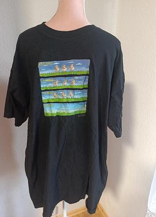 Футболка черная хлопковая xxl-xxxl с немецким комиксом hösti / оверсайз мерч 3xl b&amp;c