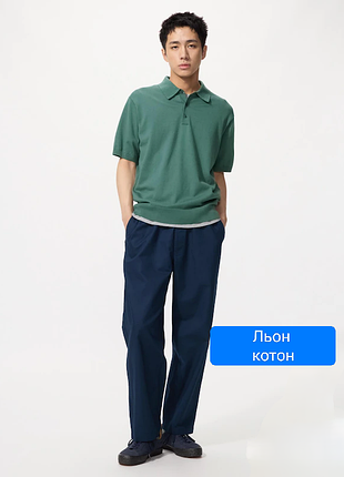 Темно-синие мужские брюки uniqlo l