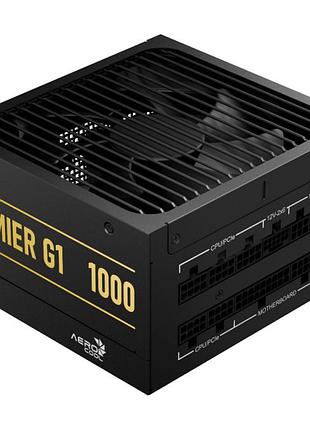 Блок живлення aerocool premier g1 1000 1000 вт atx 3.1 з вентилятором 135 мм black acpg-prk0fec.71