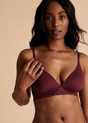 Бюстгальтер ущільнений без кісточок сток m&s collection 32dd 70e