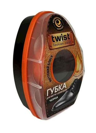 Губка для обуви из гладкой кожи с дозатором, черный тм twist
