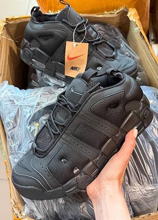 Nike air more uptempo low black