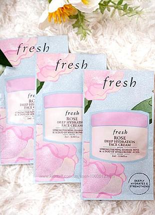 Тестер увлажняющего крема для лица fresh rose deep hydration face cream