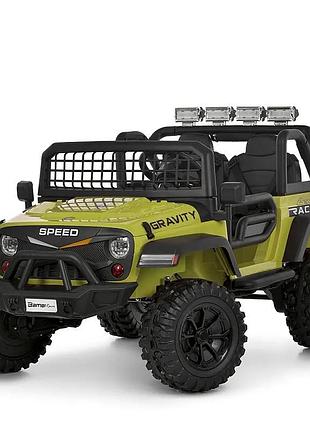 Дитячий електромобіль джип m 6376eblr-10 до 50 кг, зелений