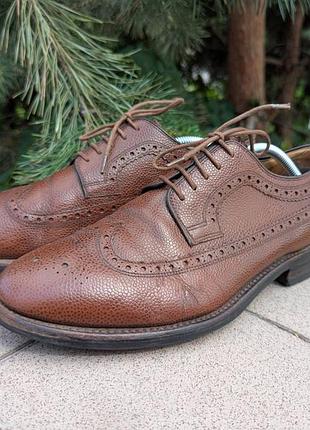 Чоловічі коричневі броги туфлі loake simon england