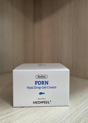 Капсульний ліфтинг гель-крем для обличчя з pdrn medi-peel mooltox pdrn hyal drop gel cream, 50г