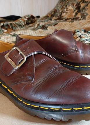 Вінтажні шкіряні туфлі dr. martens made in england monk strap (р. 38 / 5 uk)