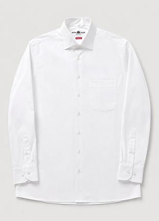 Біла бавовняна сорочка royal class selection slim fit (розмір 41)