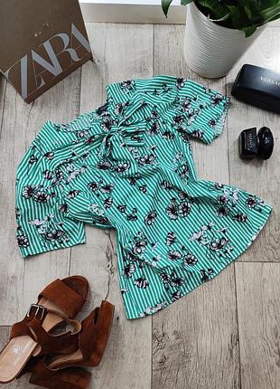 Стильная блуза в полоску с актуальными бантами от primark.