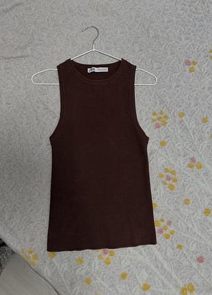 Топ zara коричневий