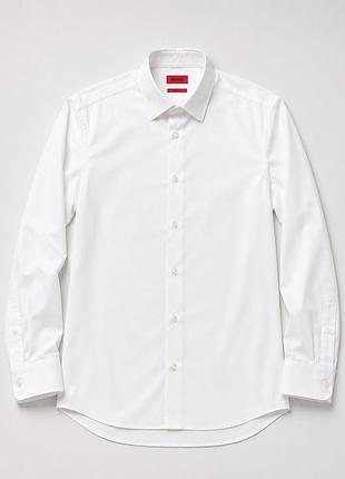 Біла класична сорочка montego slim fit (розмір 41/42 / l)