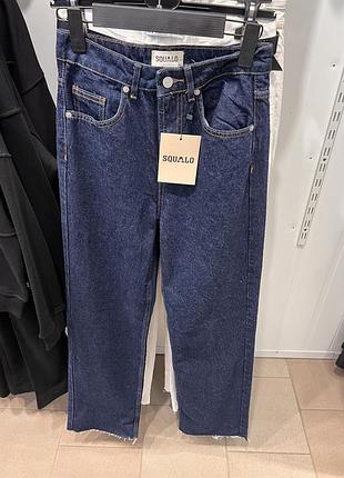 Джинси темно синього кольору, wide leg розмір 34
