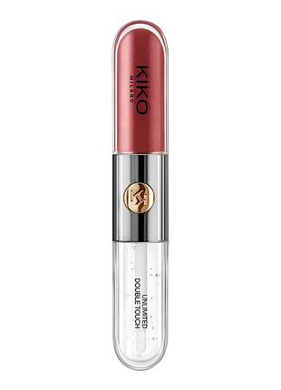 Kiko milano unlimited double touch двоетапна рідка помада 104 sangria 2×3мл