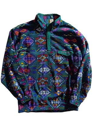 Флисовая кофта lotto boris becker aztec / vintage snap-t fleece unisex xxl