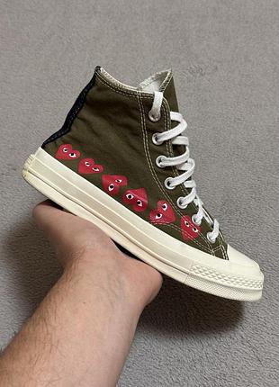 Converse x comme des garçons play chuck 70 hi 36.5р 23см кеди високі оригінал