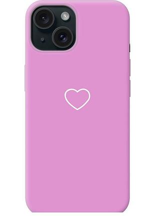 Чохол силіконовий на телефон iphone 15 серце 2 "4863u-3075-58250"
